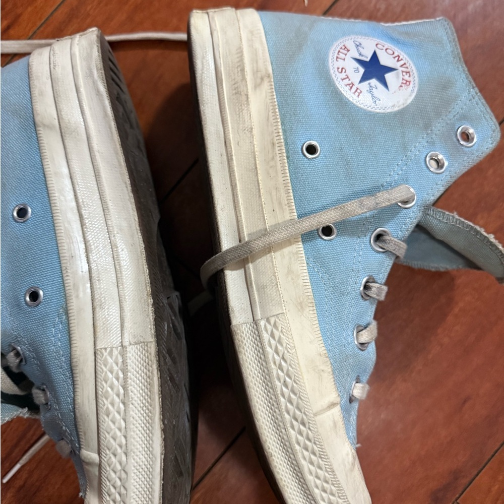 Converse Sky Blue High-Top Sneakers comme des garçon - Picture 5 of 8